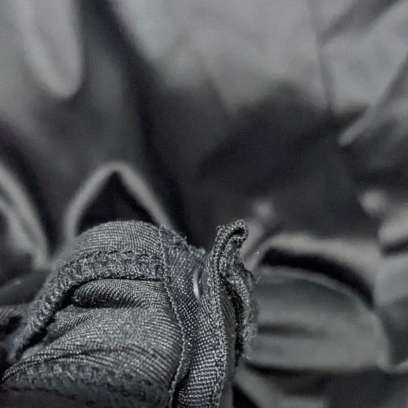 Lulus | Selby Black Satin Bell Sleeve Surplice Bodysuit in Black - Picture 11 of 11